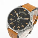 ハミルトン 腕時計 HAMILTON メンズ カーキ アビエーション Day Date Auto 42mm 自動巻き ブラック×キャメル H64645531 メンズ | ブランド