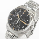 ハミルトン 腕時計 HAMILTON メンズ カーキ アビエーション Pilot Pioneer Chrono Quartz 41mm ブラック×シルバー H76522131 メンズ | ブランド