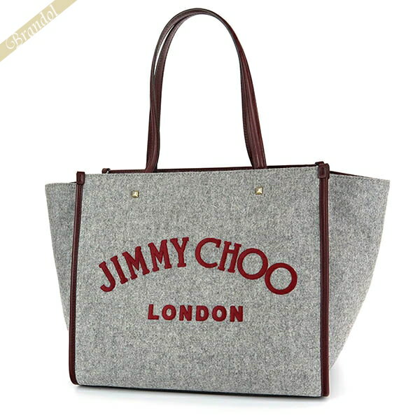 ジミーチュウ トートバッグ JIMMY CHOO レディース ロゴ キャンバス グレー系 VARENNE TOTE QHY MARL GREY | ブランド