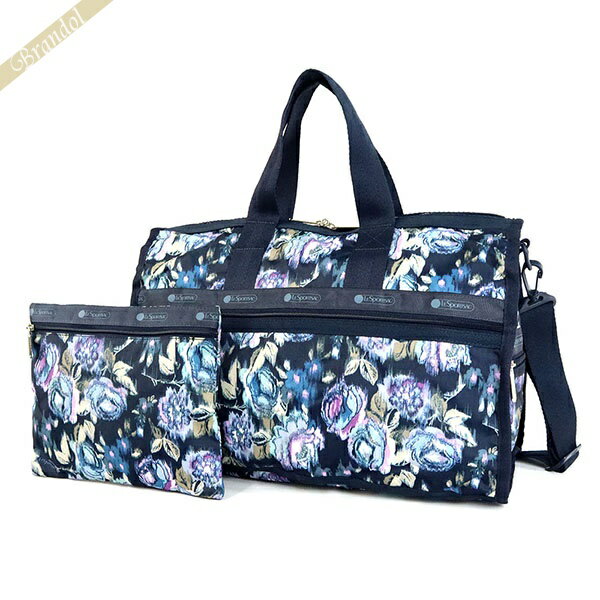 《最大1600円クーポン_25日23:59迄》レスポートサック ボストンバッグ LeSportsac レディース MEDIUM WEEKENDER 花柄 ネイビー 7184 E142 | ブランド