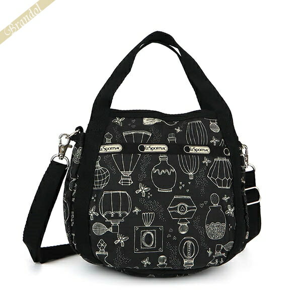 レスポートサック ショルダーバッグ レディース LeSportsac SMALL JENNI 2way ミニトートバッグ 香水柄 ブラック系 8056 D660 | ブランド