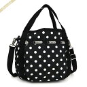 《最大12500円クーポン_4/1 9:59迄》レスポートサック ショルダーバッグ レディース LeSportsac SMALL JENNI 2way ミニトートバッグ 水玉 ドット柄 ブラック ホワイト 8056 D786 ブランド