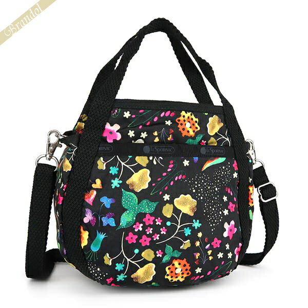 トートバッグ レスポートサック ショルダーバッグ レディース LeSportsac SMALL JENNI 2way ミニトートバッグ 花柄 ブラック系マルチカラー 8056 F024 | ブランド