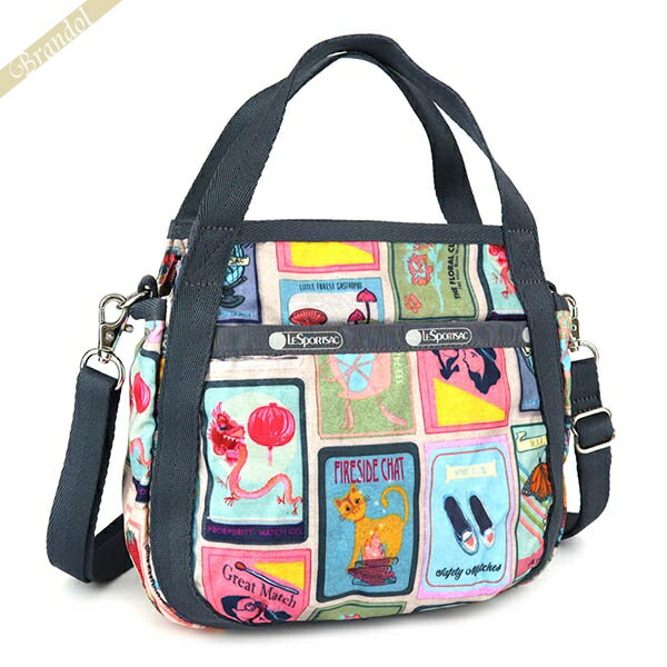 トートバッグ レスポートサック ショルダーバッグ レディース LeSportsac SMALL JENNI 2way ミニトートバッグ ポスター柄 マルチカラー 8056 F409 | ブランド