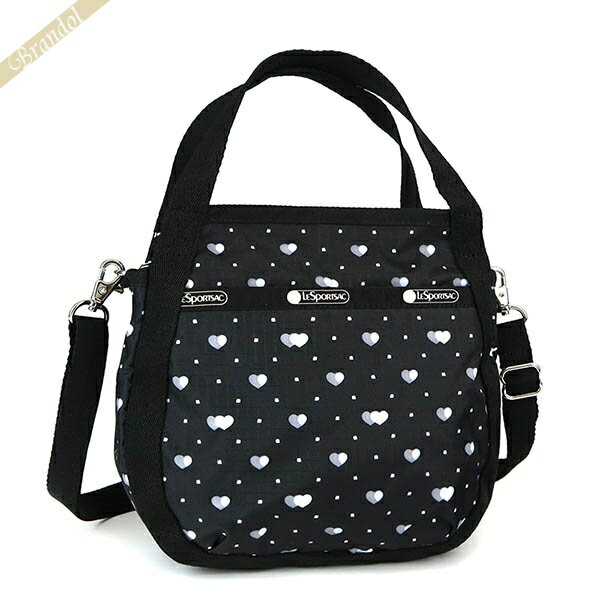 レスポートサック ショルダーバッグ レディース LeSportsac SMALL JENNI 2way ミニトートバッグ ハート柄 ブラック系 8056 F517 | ブランド