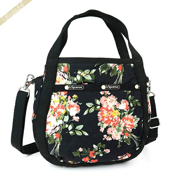 トートバッグ 《P10倍_5日23:59迄》レスポートサック ショルダーバッグ レディース LeSportsac SMALL JENNI 2way ミニトートバッグ ハート柄 ブラック系 8056 F632 | ブランド