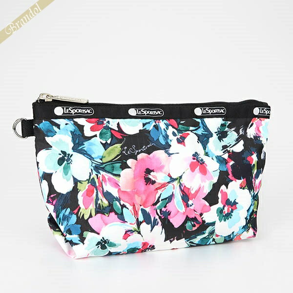 レスポートサック ポーチ LeSportsac MEDIUM SLOAN COSMETIC レディース 花柄 ブラック系マルチカラー 2725 E457 | ブランド