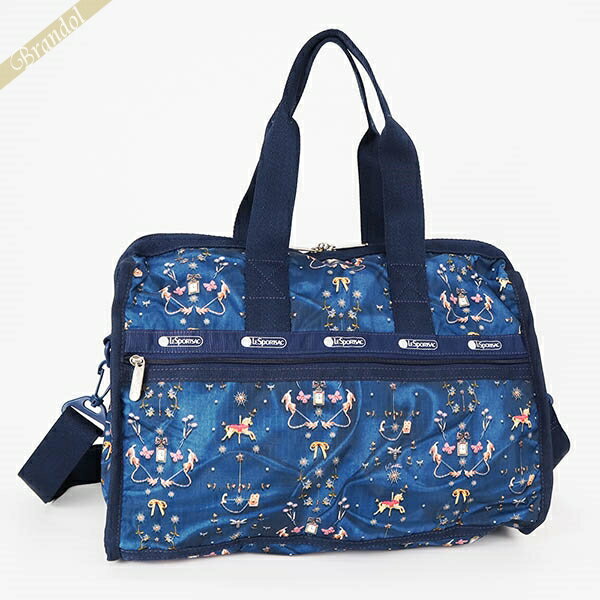 レスポートサック ボストンバッグ LeSportsac DELUXE MED WEEKENDER カルーセル柄 ブルー レディース 4318 E480 | ブランドのサムネイル