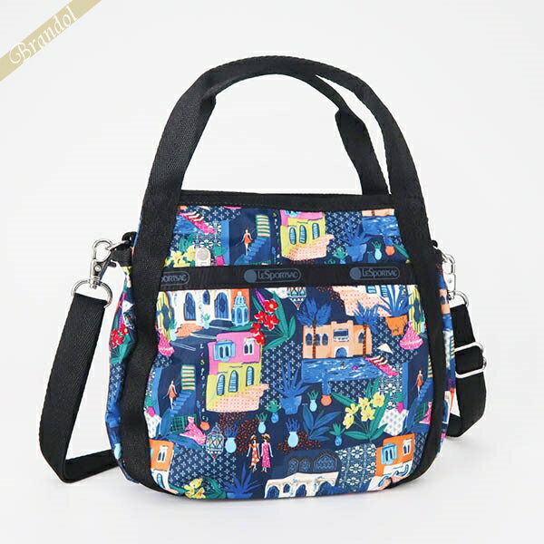 レスポートサック ショルダーバッグ LeSportsac SMALL JENNI 2way ミニトートバッグ レディース 風景柄 ブルー系マルチカラー 8056 E436 | ブランド