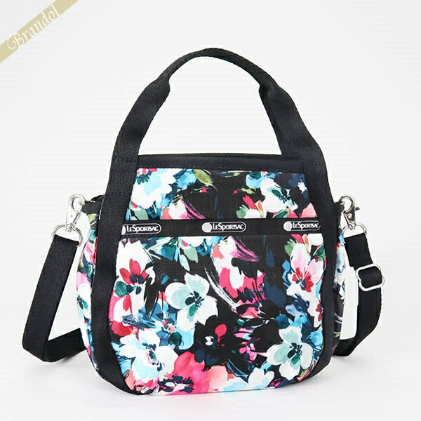 トートバッグ レスポートサック ショルダーバッグ LeSportsac SMALL JENNI 2way ミニトートバッグ レディース 花柄 ブラック系マルチカラー 8056 E457 | ブランド