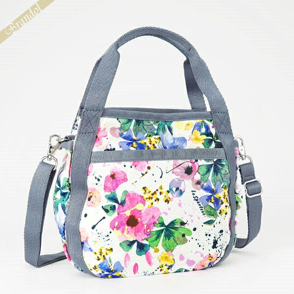 レスポートサック ショルダーバッグLeSportsac SMALL JENNI 2way ミニトートバッグ レディース 花柄 ホワイト系マルチカラー×グレー 8056 F965 | ブランド