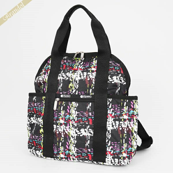 ボストンバッグ レスポートサック ミニボストンバッグ LeSportsac DOUBLE TROUBLE チェック柄風 ブラック系マルチカラー 2442 E474 | ブランド