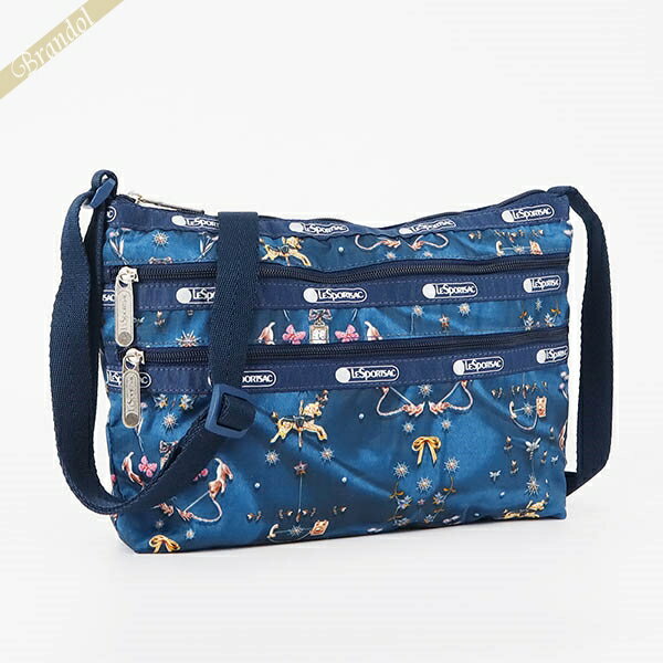 LeSportsac レスポートサック ショルダーバッグ QUINN BAG カルーセル柄 ブルー 3352 E480 ブルー 3352 E480