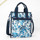 《クーポン配布中_29日17:59迄》レスポートサック トートバッグ LeSportsac SMALL N/S TOTE 縦型 2wayショルダーバッグ 花柄 ブルー×ホワイト系 3538 E478 | ブランド