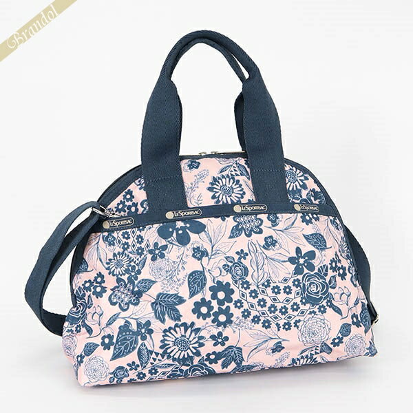 レスポートサック ショルダーバッグ LeSportsac YORK SATCHEL 2way ミニボストンバッグ ボタニカル柄 ピンク×ブルー レディース 3561 E483 | ブランド