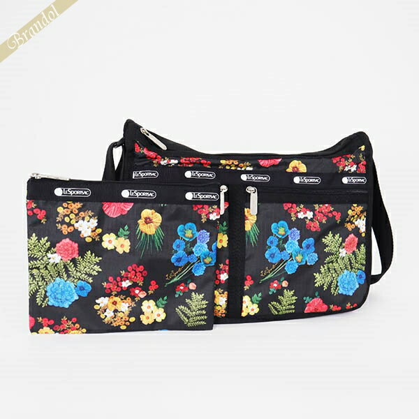 ショルダーバッグ レスポートサック ショルダーバッグ LeSportsac DELUXE EVERYDAY BAG 花柄 ブラック系マルチカラー 7507 E477 | ブランド