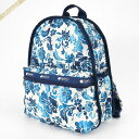 《クーポン配布中_29日17:59迄》LeSportsac レスポートサック リュックサック BASIC BACKPACK 花柄 ブルー×ホワイト系 7812 E478