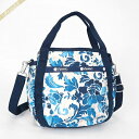 《最大4000円クーポン_6日23:59迄》LeSportsac レスポートサック ショルダーバッグ SMALL JENNI 2way ミニトートバッグ 花柄 ブルー×ホワイト系 8056 E478