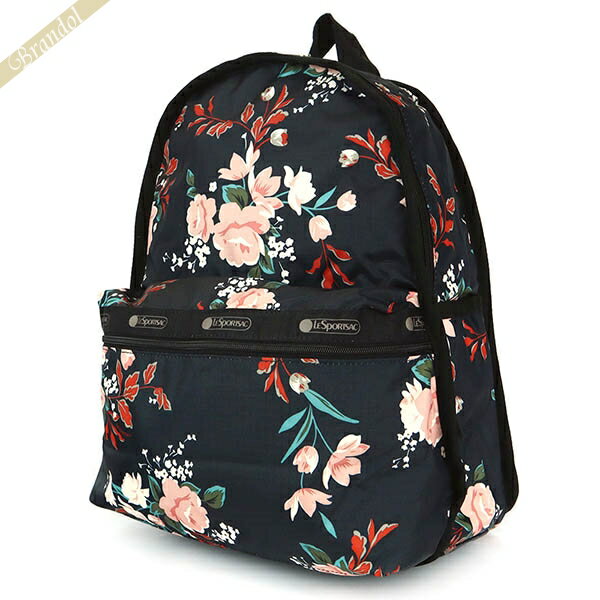 《店内全品P5倍_20日23:59迄》レスポートサック リュックサック LeSportsac BASIC BACKPACK 花柄 ブラック系 7812 E297