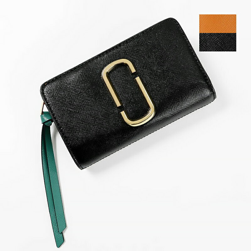 MARC JACOBS - 《最大4000円クーポン 4/27 9:59迄》マークジェイコブス 二つ折り財布 MARC JACOBS Snapshot スナップショット コンパクトウォレットブラック×ライトブラウン M0013356 0043 012 レディース | ブランド