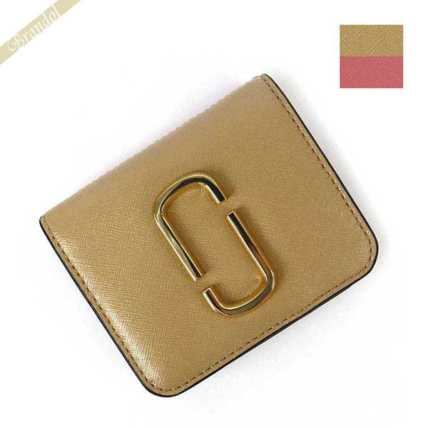 《ポイント3倍_7/2 10:59迄》マークジェイコブス 二つ折り財布 MARC JACOBS 財布 スナップショット ベージュ×アイボリー S112L01PF21 289 | ブランドのサムネイル