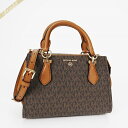 《最大4400円クーポン 11/2 23:59迄》マイケルコース ショルダーバッグMICHAEL KORS MKシグネチャー 2way ミニボストン ブラウン系 レディース 32F2G6AC1B 252 | ブランド