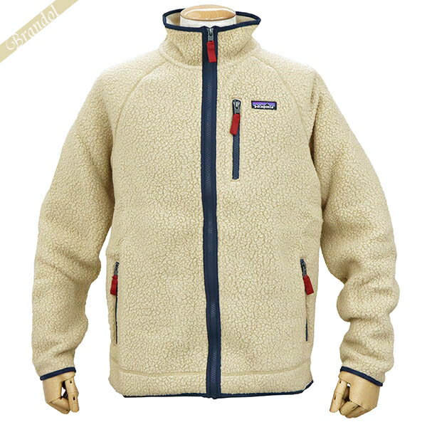 《最大2400円クーポン_5日19:59迄》パタゴニア フリース patagonia メンズレトロパイルジャケット RETRO PILE JACKET M/L ベージュ×ネイビー 22801 ELKH M / EL CAP KHAKI | ブランド