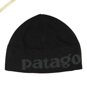 《ポイント最大6倍&最大1800円クーポン》パタゴニア ニットキャップ Patagonia 帽子 ロゴ BEANIE HAT ビーニー ブラック 28860 LOGO BELWE/BLACK | ブランド