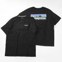 パタゴニア Tシャツ メンズ Patagonia P-6ロゴ レスポンシビリティー 半袖 S/M/L/XLサイズ ブラック 38504 Black | ブランド