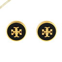 楽天AzureBrandol《最大4000円クーポン_6日23:59迄》トリーバーチ ピアス TORY BURCH レディース エナメル サークル スタッズ ブラック×ゴールド 90547 720 | ブランド