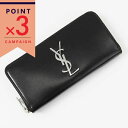 《全品ポイント3倍_22日 23:59迄》サンローラン パリ ラウンドファスナー長財布 SAINT LAURENT YSLロゴ レザー ブラック 617415 0SX0E 1000 メンズ・レディース | ブランド(4)