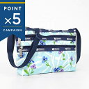 《ポイント5倍_7/2 10:59迄》LeSportsac レスポートサック ショルダーバッグ QUINN BAG 花柄 ライトブルー系 3352 G823