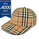 BURBERRY バーバリー 帽子 ビンテージチェック ベースボールキャップ ベージュ系 8068041【最大4000円クーポン7/11 1:59迄】