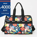 LeSportsac レスポートサック ボストンバッグ DELUXE MED WEEKENDER 2way 旅行バッグ 花柄 ブラック系マルチカラー 4318 ...