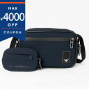 エンポリオアルマーニ ショルダーバッグ EMPORIO ARMANI Travel Essentials テックケース ナイロン ネイビー EM001220 A...