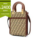フェンディ ショルダーバッグ FENDI FFファブリック ズッカ柄 2way ミニトートバッグ ベージュ×ブラウン 8BS051 AFIS F1F2V | ブ...
