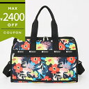 LeSportsac レスポートサック ボストンバッグ DELUXE MED WEEKENDER 2way 旅行バッグ 花柄 ブラック系マルチカラー 4318 ...