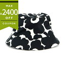 マリメッコ 帽子 marimekko レディース ピエニ ウニッコ Pieni Unikko バケットハット 花柄 S/M/L ホワイト×ブラック 090693 190 | ブランド【最大2400円クーポン7/28 23:59迄】