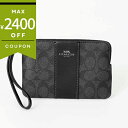 コーチ ポーチ COACH シグネチャー キャンバス コーナー ジップ リストレット ブラック系 CW854 QBMI5 レディース | ブランド【最大2400円クーポン7/28 23:59迄】