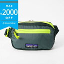 パタゴニア ボディバッグPatagonia ULTRALIGHT BLACK HOLE MINI HIP PACK パッカブル ウェストバッグ ダークグリーン系...