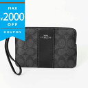 コーチ ポーチ COACH シグネチャー キャンバス コーナー ジップ リストレット ブラック系 CW854 QBMI5 レディース | ブランド【最大2000...