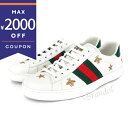 グッチ スニーカー GUCCI メンズ Ace エース エンブロイダリー ビー スニーカー ホワイト×グリーン×レッド 386750 A38F0 9073 | ...