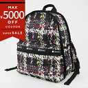 LeSportsac レスポートサック リュックサック BASIC BACKPACK チェック柄風 ブラック系マルチカラー 7812 E474【最大5000円ク...