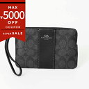 コーチ ポーチ COACH シグネチャー キャンバス コーナー ジップ リストレット ブラック系 CW854 QBMI5 レディース | ブランド【最大5000...