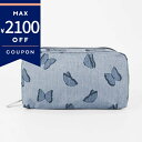 レスポートサック ポーチ LeSportsac RECTANGULAR COSMETIC バタフライ柄 ブルー系 6511 F566 レディース メール便送料無料 | ブランド【最大2100円クーポン 9/14 11:59迄】