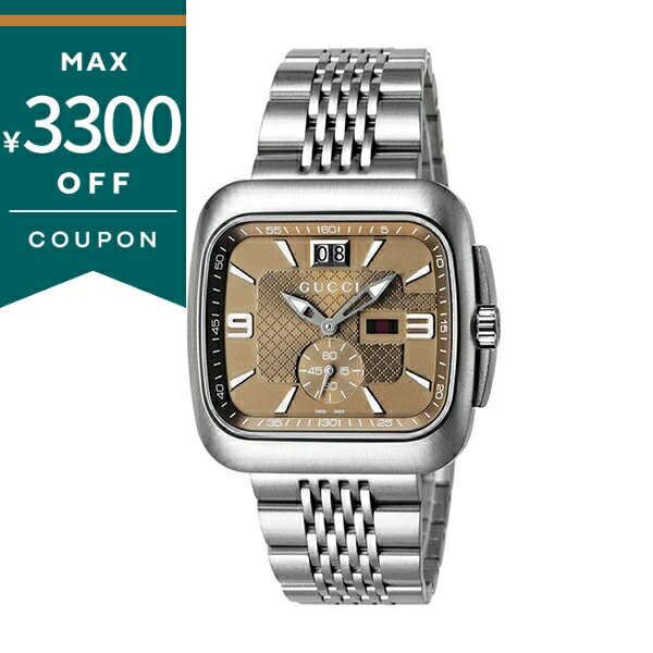 《最大3300円クーポン 11/18 23:59迄》▼▼グッチ 腕時計 GUCCI メンズ クーペ ブラウン YA131301 | ブランド