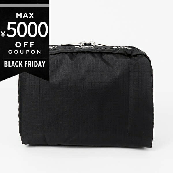《最大5000円クーポン 11/21 23:59迄》レスポートサック ポーチ LeSportsac 無地 ブラック 1298 C509 レディース | ブランド