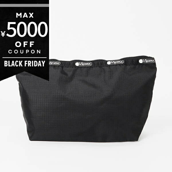 《最大5000円クーポン 11/21 23:59迄》レスポートサック ポーチ LeSportsac 無地 ブラック 3950 C509 レディース | ブランド