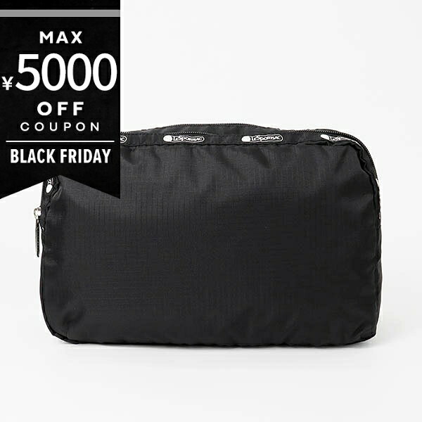 《最大5000円クーポン 11/21 23:59迄》レスポートサック ポーチ 無地 LeSportsac ブラック 3953 C509 レディース | ブランド