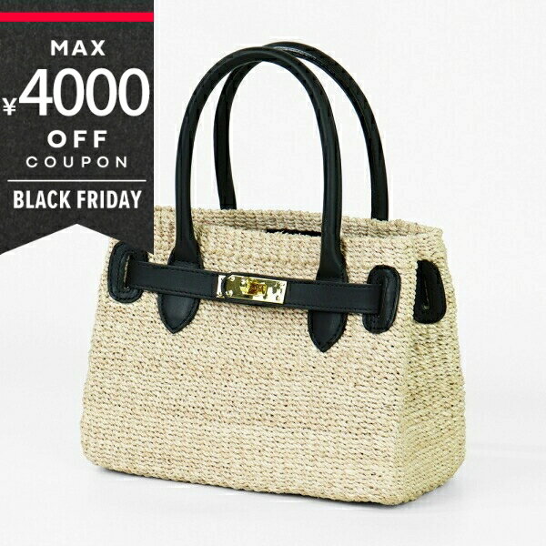 《最大4000円クーポン 11/24 23:59迄》コトゥー かごバッグ COTTO ミニトートバッグ ブラック×ナチュラ..